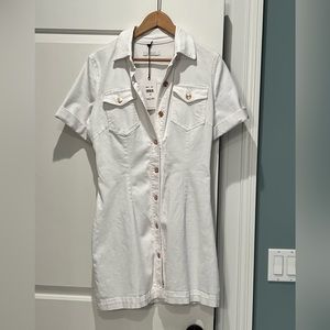 7 For All Man Kind - white denim dress